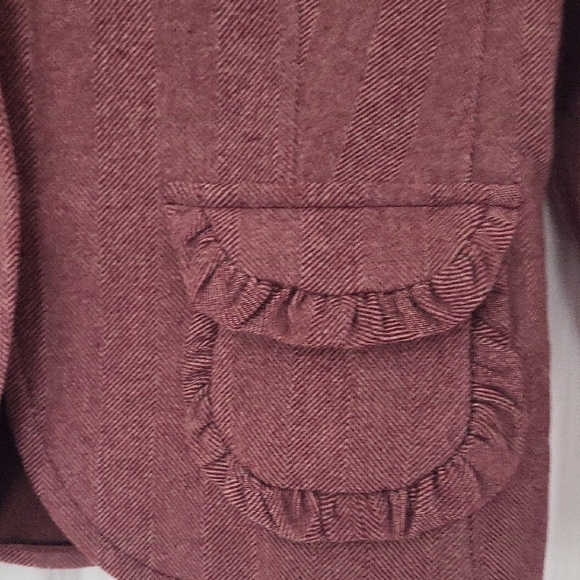 Max & Co. Mauve Blazer with Ruffle Pockets - Picture 12 of 13